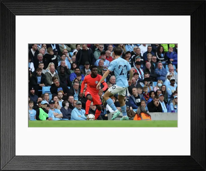 Framed Print : 2022 / 23 Premier League: Manchester City vs. Brighton and Hove Albion Showdown at Etihad Stadium (22OCT22) Framed Print : 2022 / 23 Premier League: Manchester City vs. Brighton and Hove Albion Showdown at Etihad Stadium (22OCT22)