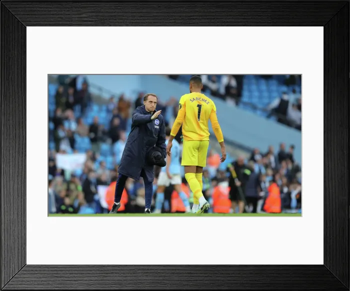 Framed Print : Manchester City vs. Brighton and Hove Albion: 2022 / 23 Premier League Showdown at Etihad Stadium