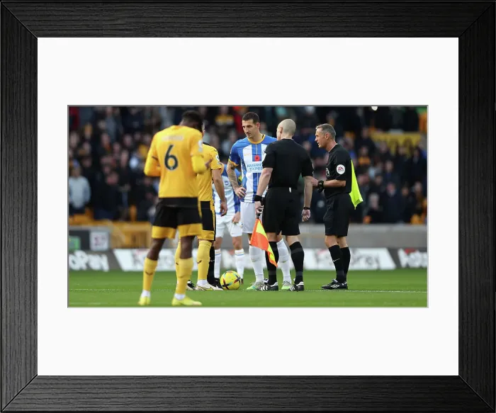 Framed Print : Premier League Clash: Wolverhampton Wanderers vs. Brighton and Hove Albion - November 5, 2023 Framed Print : Premier League Clash: Wolverhampton Wanderers vs. Brighton and Hove Albion - November 5, 2023