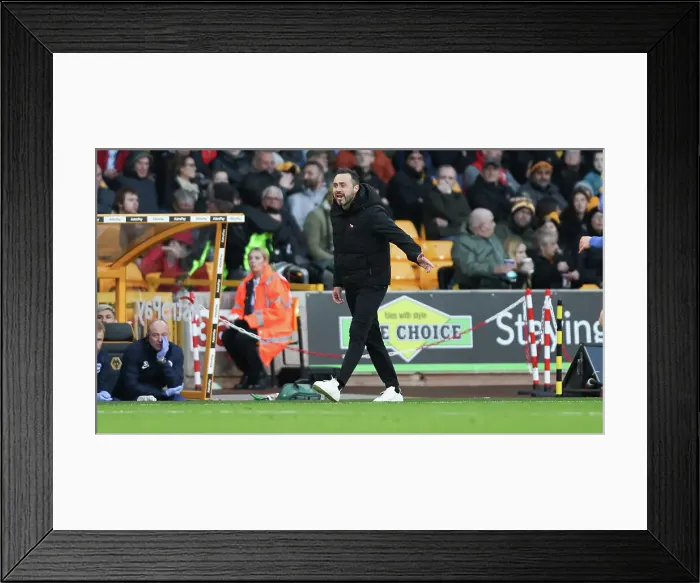 Framed Print : Intense Rivalry: Wolverhampton Wanderers vs. Brighton & Hove Albion - Battle at Molineux Stadium (5th November 2022) Framed Print : Intense Rivalry: Wolverhampton Wanderers vs. Brighton & Hove Albion - Battle at Molineux Stadium (5th November 2022)