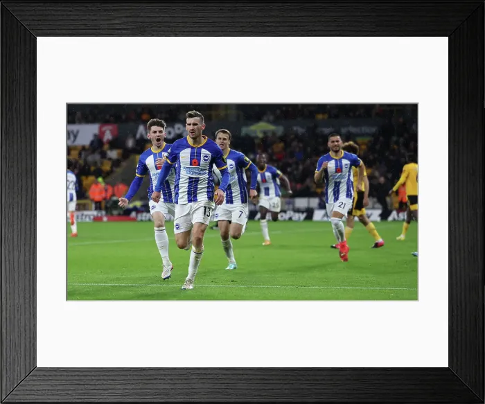 Framed Print : Intense Battle: Premier League Showdown between Wolverhampton Wanderers and Brighton & Hove Albion at Molineux Stadium (Nov 5, 2022) Framed Print : Intense Battle: Premier League Showdown between Wolverhampton Wanderers and Brighton & Hove Albion at Molineux Stadium (Nov 5, 2022)