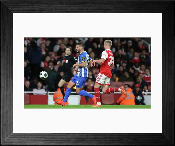 Framed Print : Carabao Cup Clash: Arsenal vs. Brighton & Hove Albion at Emirates Stadium (09NOV22)