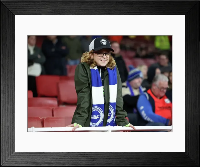 Framed Print : Carabao Cup Clash: Arsenal vs. Brighton & Hove Albion at Emirates Stadium (09.11.22)