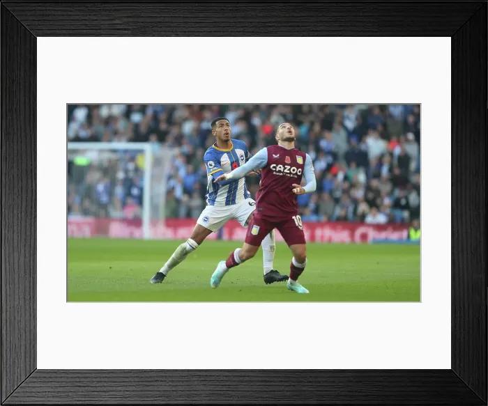 Framed Print : Intense Premier League Clash: Brighton & Hove Albion vs. Aston Villa - November 13, 2022