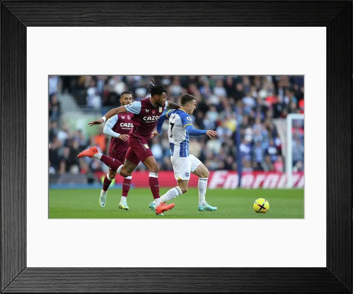 Framed Print : Premier League Showdown: Brighton vs. Aston Villa (13NOV22) - Intense Match Action at American Express Community Stadium Framed Print : Premier League Showdown: Brighton vs. Aston Villa (13NOV22) - Intense Match Action at American Express Community Stadium