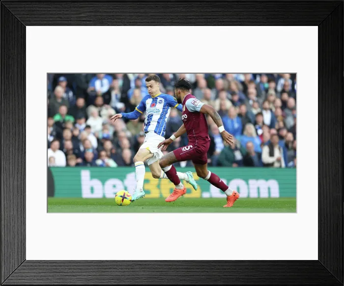 Framed Print : Intense Premier League Clash: Brighton & Hove Albion vs. Aston Villa (13NOV22) Framed Print : Intense Premier League Clash: Brighton & Hove Albion vs. Aston Villa (13NOV22)