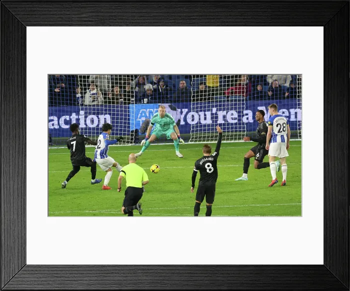 Framed Print : Intense Premier League Showdown: Brighton & Hove Albion vs. Arsenal (31DEC22) Framed Print : Intense Premier League Showdown: Brighton & Hove Albion vs. Arsenal (31DEC22)