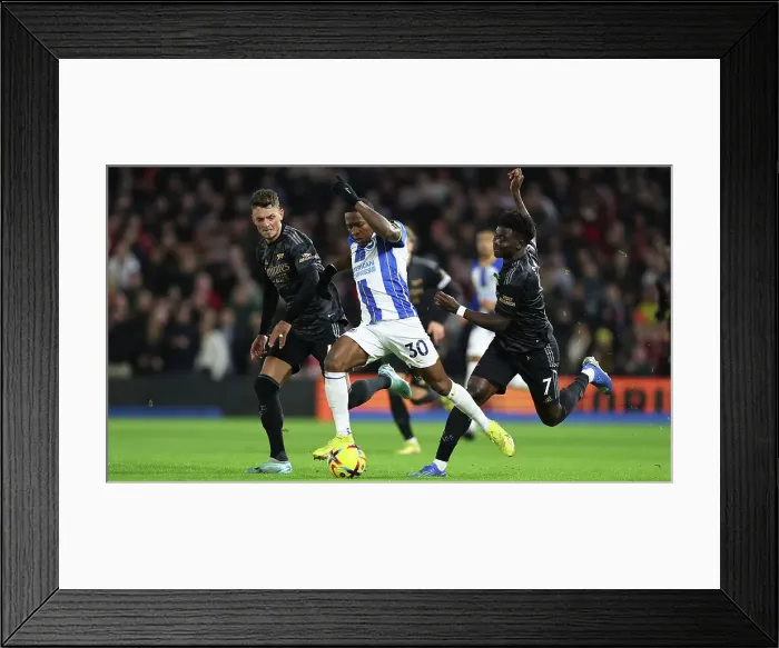Framed Print : Premier League Showdown: Brighton & Hove Albion vs. Arsenal (31DEC22) - American Express Community Stadium Framed Print : Premier League Showdown: Brighton & Hove Albion vs. Arsenal (31DEC22) - American Express Community Stadium
