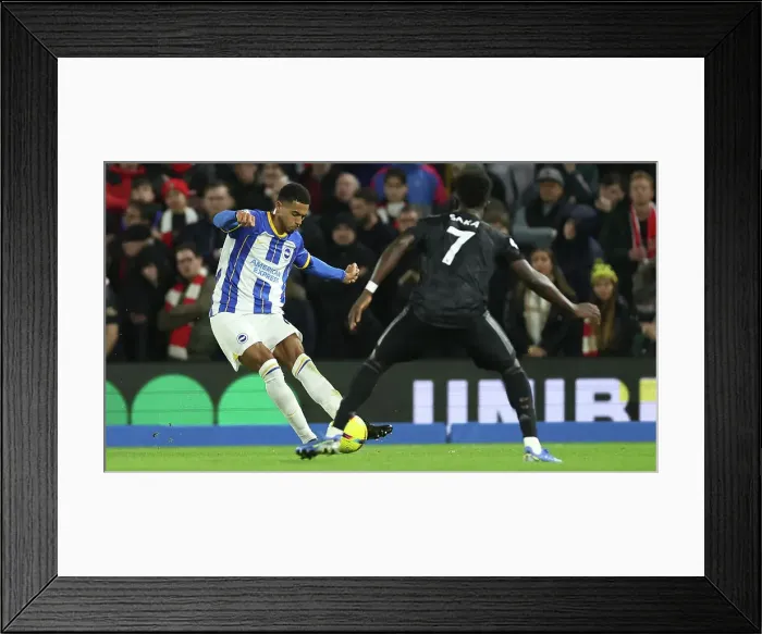Framed Print : Premier League Showdown: Brighton & Hove Albion vs. Arsenal (31DEC22) - American Express Community Stadium Framed Print : Premier League Showdown: Brighton & Hove Albion vs. Arsenal (31DEC22) - American Express Community Stadium