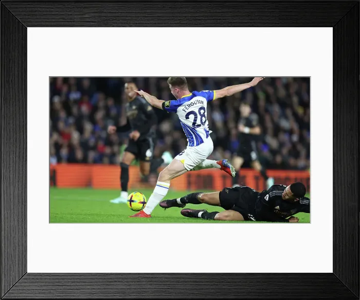 Framed Print : Intense Premier League Clash: Brighton & Hove Albion vs. Arsenal (31DEC22) Framed Print : Intense Premier League Clash: Brighton & Hove Albion vs. Arsenal (31DEC22)