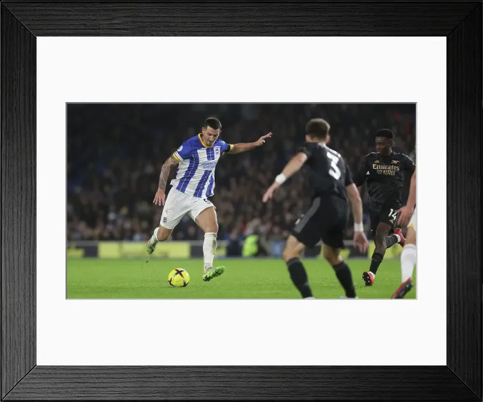 Framed Print : Battling it Out: Brighton and Hove Albion vs Arsenal at the American Express Community Stadium (31DEC22)