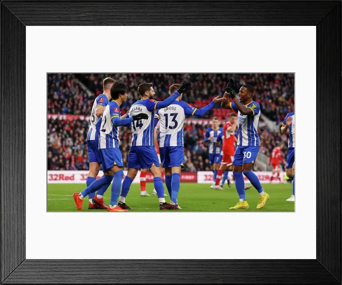 Framed Print : Brighton's Estupinan Defends Against Middlesbrough in FA Cup Clash (07JAN23) Framed Print : Brighton's Estupinan Defends Against Middlesbrough in FA Cup Clash (07JAN23)