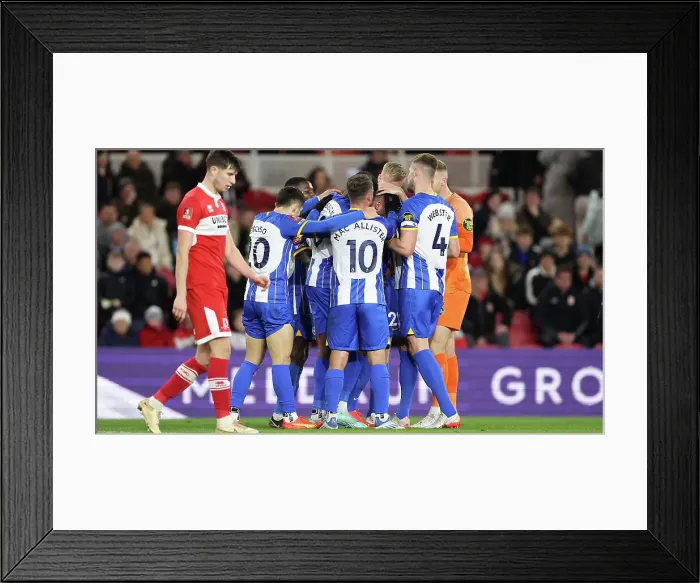 Framed Print : FA Cup Third Round: Intense Clash between Middlesbrough and Brighton & Hove Albion at Riverside Stadium (07.01.23) Framed Print : FA Cup Third Round: Intense Clash between Middlesbrough and Brighton & Hove Albion at Riverside Stadium (07.01.23)