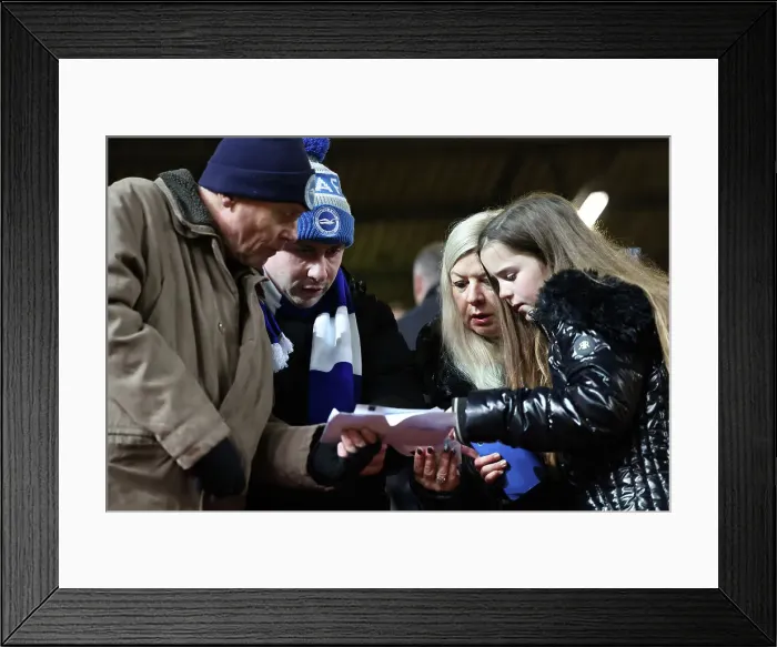Framed Print : Decisive Moment: Charlton Athletic vs. Brighton & Hove Albion in Carabao Cup Clash (21DEC22)