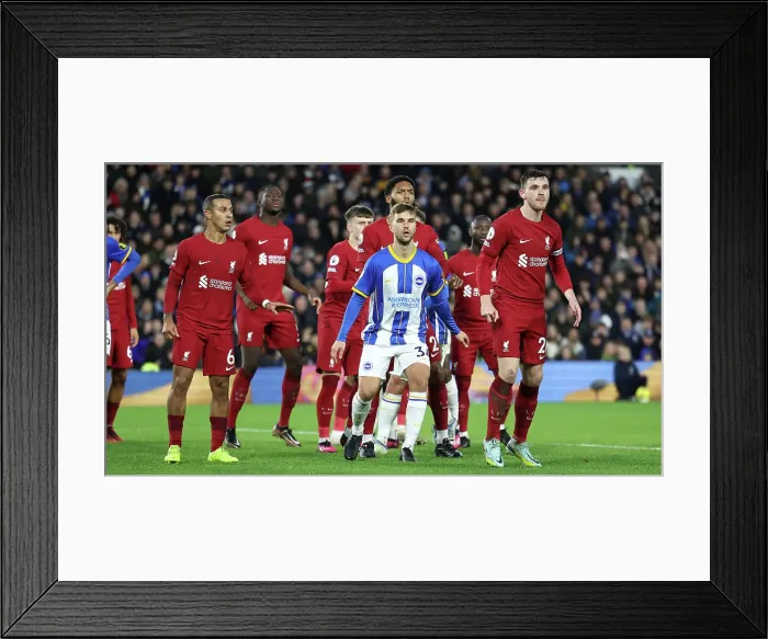 Framed Print : Premier League Showdown: Brighton & Hove Albion vs. Liverpool (14JAN23) Framed Print : Premier League Showdown: Brighton & Hove Albion vs. Liverpool (14JAN23)