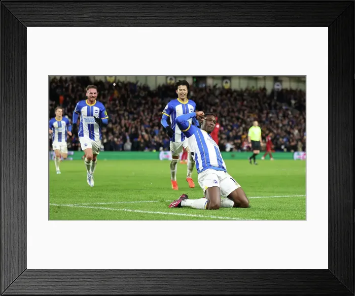 Framed Print : Intense Premier League Showdown: Brighton & Hove Albion vs. Liverpool (14Jan23) Framed Print : Intense Premier League Showdown: Brighton & Hove Albion vs. Liverpool (14Jan23)