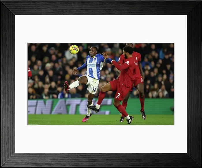 Framed Print : Intense Premier League Clash: Brighton & Hove Albion vs. Liverpool (14Jan23) Framed Print : Intense Premier League Clash: Brighton & Hove Albion vs. Liverpool (14Jan23)