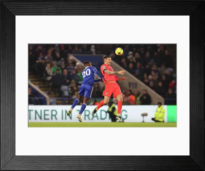 Framed Print : Intense Premier League Clash: Leicester City vs. Brighton and Hove Albion (21st January 2023)
