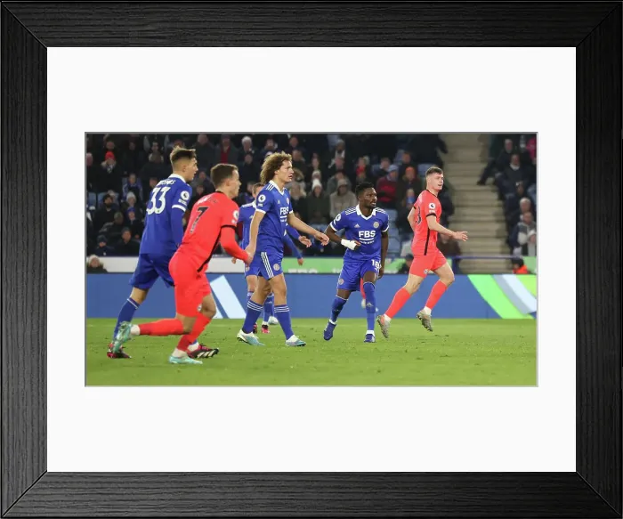 Framed Print : Premier League Clash: Leicester City vs. Brighton & Hove Albion (21JAN23) Framed Print : Premier League Clash: Leicester City vs. Brighton & Hove Albion (21JAN23)