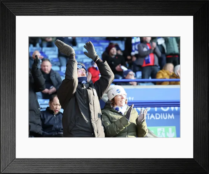 Framed Print : Premier League Clash: Leicester City vs. Brighton & Hove Albion (21JAN23) Framed Print : Premier League Clash: Leicester City vs. Brighton & Hove Albion (21JAN23)