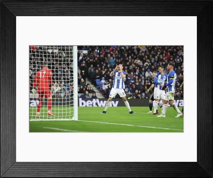Framed Print : Intense Premier League Clash: Brighton & Hove Albion vs. Fulham (18Feb23) Framed Print : Intense Premier League Clash: Brighton & Hove Albion vs. Fulham (18Feb23)
