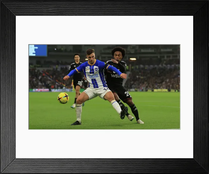 Framed Print : Intense Premier League Clash: Brighton & Hove Albion vs. Fulham (18FEB23) Framed Print : Intense Premier League Clash: Brighton & Hove Albion vs. Fulham (18FEB23)