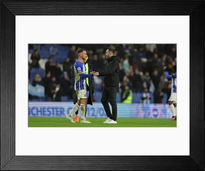 Framed Print : Intense Premier League Clash: Brighton & Hove Albion vs. Fulham (18FEB23)