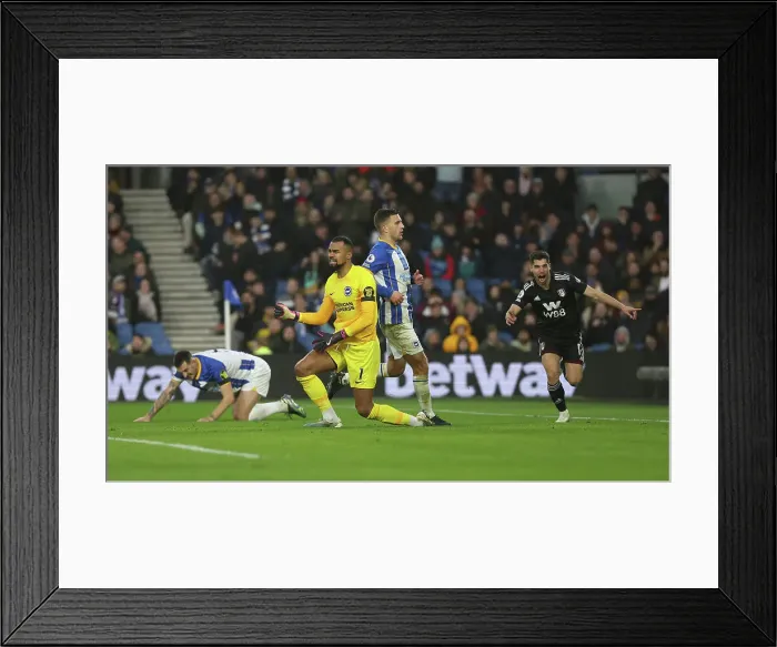 Framed Print : Intense Premier League Clash: Brighton & Hove Albion vs. Fulham (18FEB23)