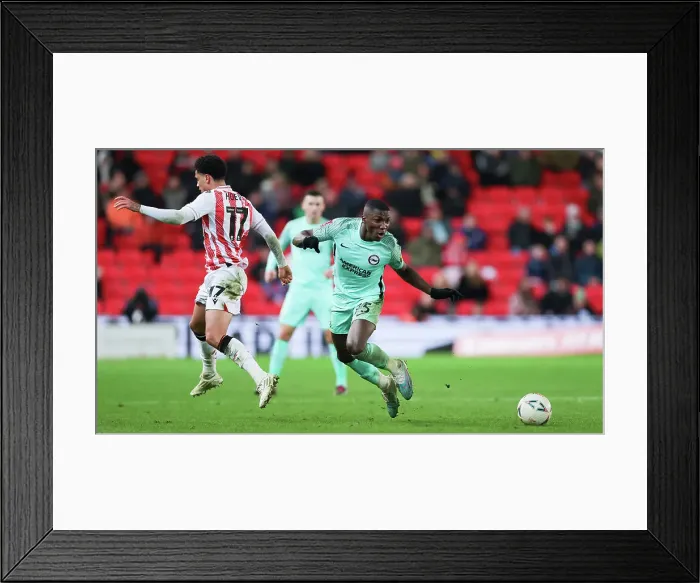 Framed Print : Intense FA Cup Fifth Round Clash: Stoke City vs. Brighton and Hove Albion (28FEB23) Framed Print : Intense FA Cup Fifth Round Clash: Stoke City vs. Brighton and Hove Albion (28FEB23)