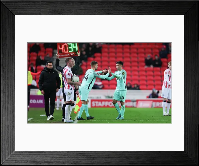 Framed Print : Intense FA Cup Fifth Round Clash: Stoke City vs. Brighton and Hove Albion (28FEB23) Framed Print : Intense FA Cup Fifth Round Clash: Stoke City vs. Brighton and Hove Albion (28FEB23)