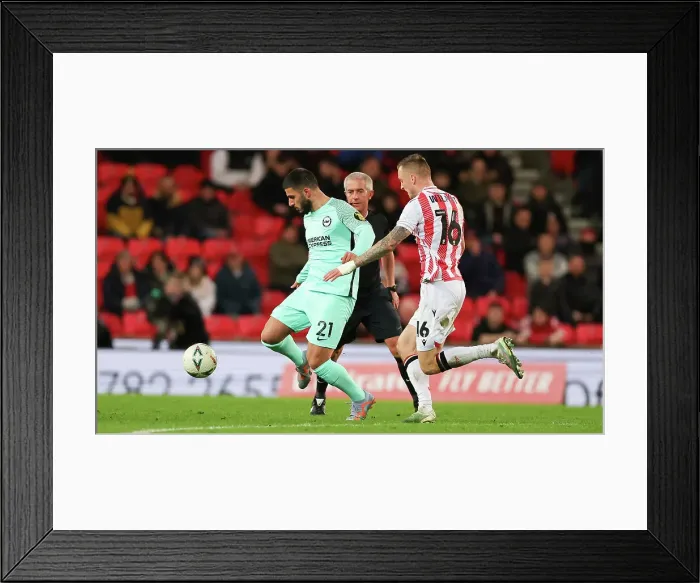 Framed Print : Intense Battle in FA Cup: Stoke City vs. Brighton and Hove Albion at Bet365 Stadium (28FEB23) Framed Print : Intense Battle in FA Cup: Stoke City vs. Brighton and Hove Albion at Bet365 Stadium (28FEB23)