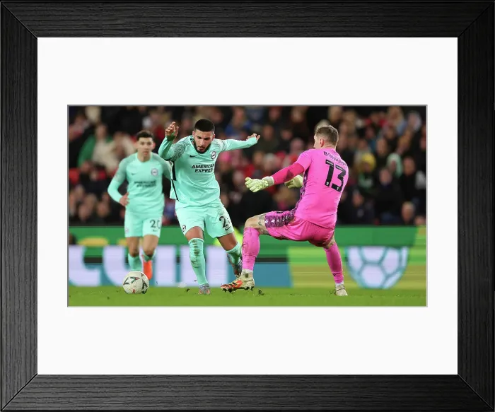 Framed Print : Intense FA Cup Fifth Round Clash: Stoke City vs. Brighton and Hove Albion (28FEB23) Framed Print : Intense FA Cup Fifth Round Clash: Stoke City vs. Brighton and Hove Albion (28FEB23)