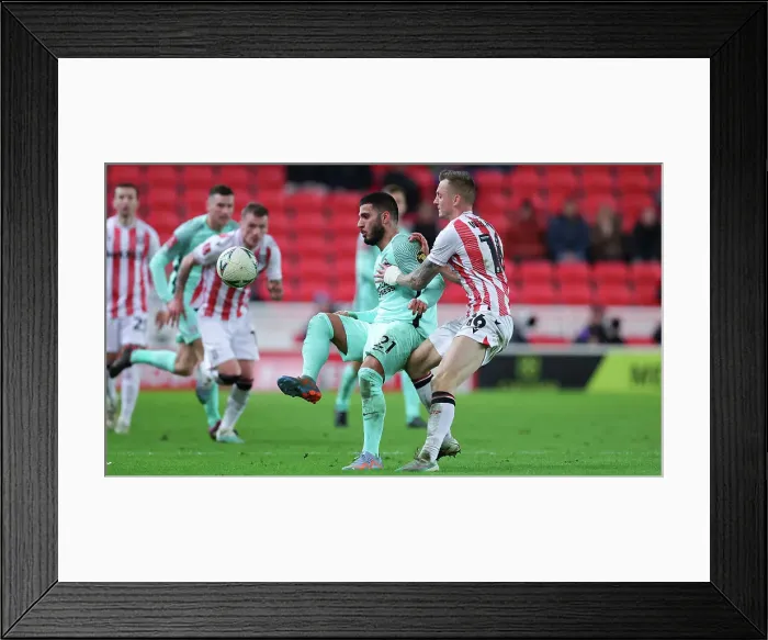 Framed Print : Intense FA Cup Battle: Stoke City vs. Brighton and Hove Albion at Bet365 Stadium (28FEB23) Framed Print : Intense FA Cup Battle: Stoke City vs. Brighton and Hove Albion at Bet365 Stadium (28FEB23)