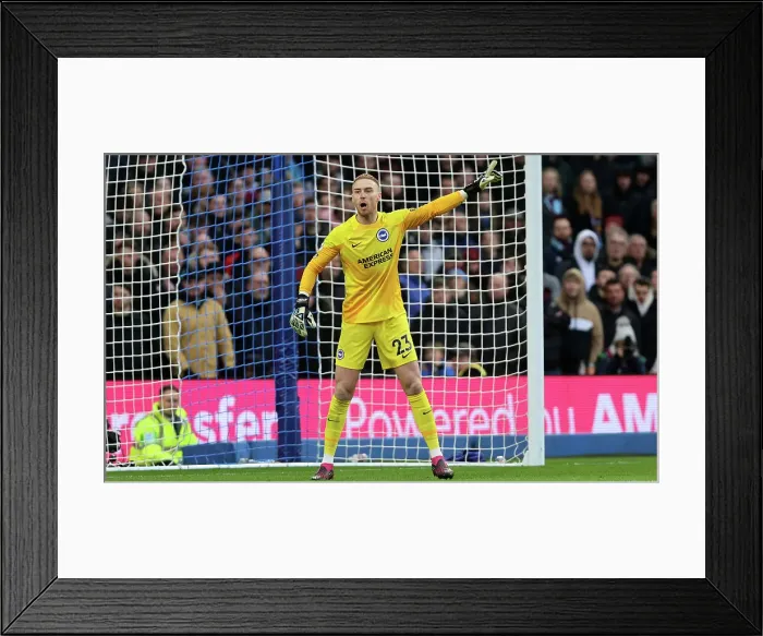 Framed Print : Jason Steele Directs: Brighton & Hove Albion vs. West Ham United (04MAR23) Framed Print : Jason Steele Directs: Brighton & Hove Albion vs. West Ham United (04MAR23)