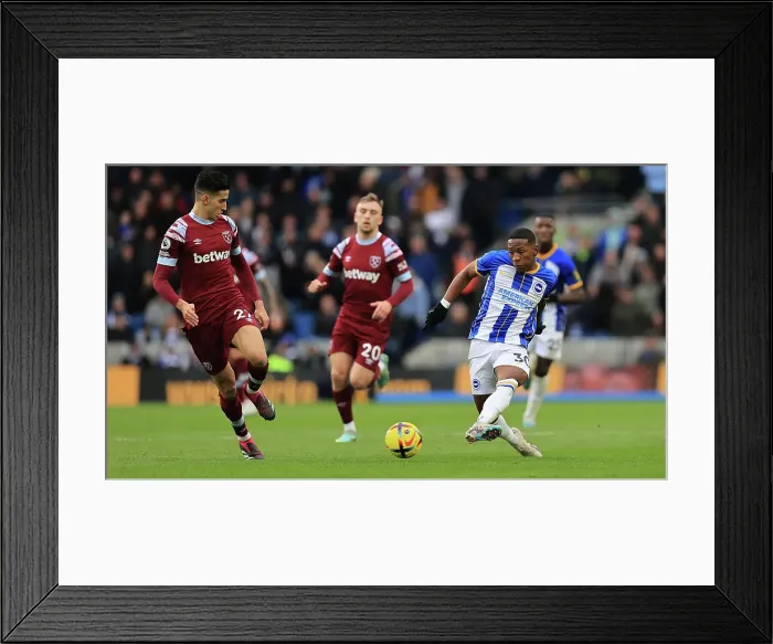 Framed Print : Intense Premier League Rivalry: Brighton & Hove Albion vs. West Ham United (04MAR23) Framed Print : Intense Premier League Rivalry: Brighton & Hove Albion vs. West Ham United (04MAR23)
