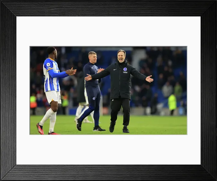 Framed Print : Intense Premier League Clash: Brighton & Hove Albion vs. West Ham United (04MAR23)