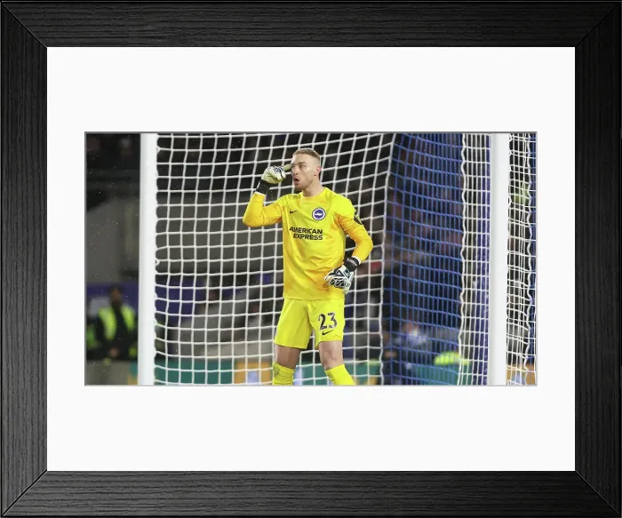 Framed Print : Brighton and Hove Albion: Jason Steele Orders Defensive Focus vs. Crystal Palace (15MAR23) Framed Print : Brighton and Hove Albion: Jason Steele Orders Defensive Focus vs. Crystal Palace (15MAR23)