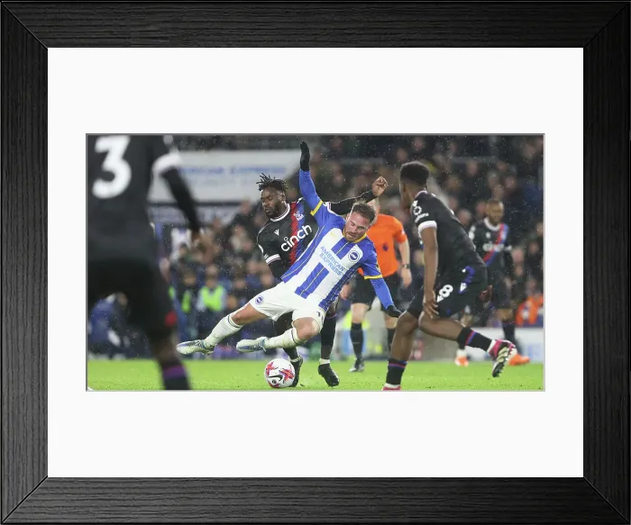 Framed Print : Mac Allister in Action: Brighton vs. Crystal Palace, Premier League 15MAR23