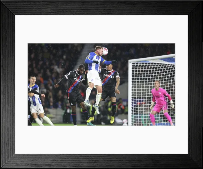 Framed Print : Mac Allister Chases Goal: Brighton vs. Crystal Palace, Premier League 15MAR23