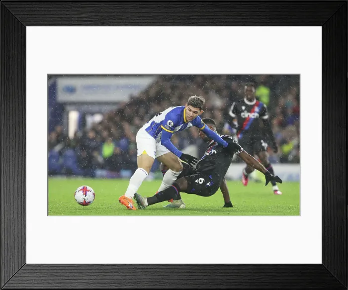 Framed Print : Intense Rivalry: Enciso vs. Guehi Battle at the American Express Community Stadium (15MAR23) Framed Print : Intense Rivalry: Enciso vs. Guehi Battle at the American Express Community Stadium (15MAR23)