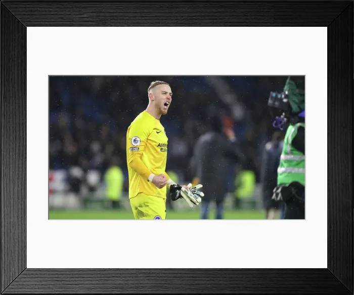 Framed Print : Brighton and Hove Albion's Thrilling Victory Over Crystal Palace (15MAR23): Celebrating at the Final Whistle