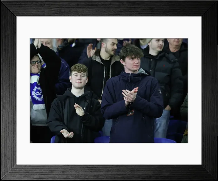 Framed Print : Intense Clash: Brighton and Hove Albion vs. Crystal Palace in the Premier League (15MAR23)