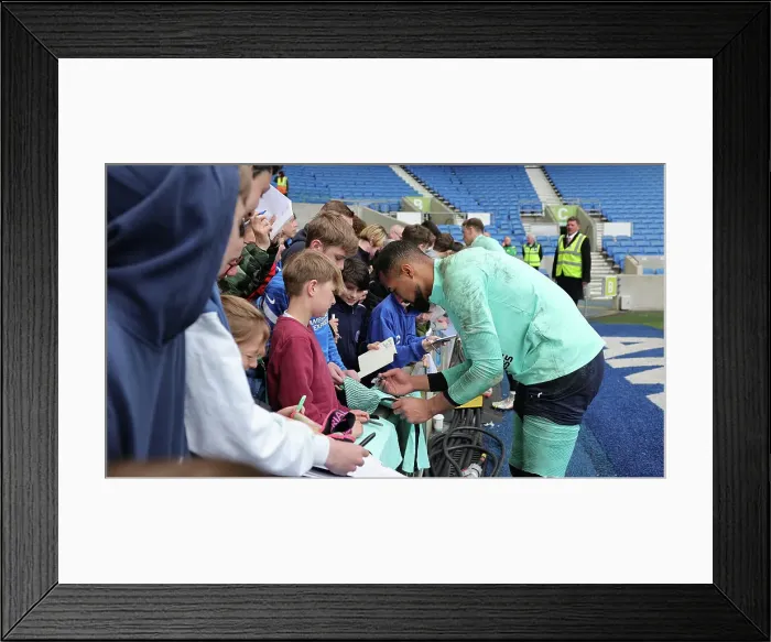 Framed Print : Brighton & Hove Albion FC: Open Training Session at American Express Community Stadium, April 11, 2023 Framed Print : Brighton & Hove Albion FC: Open Training Session at American Express Community Stadium, April 11, 2023