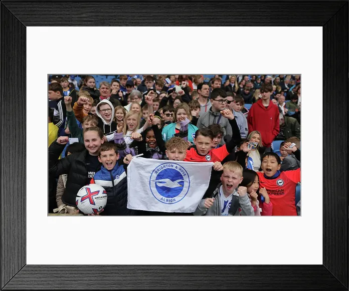 Framed Print : Open Training Session at American Express Community Stadium: Brighton & Hove Albion FC in Action (April 11, 2023)