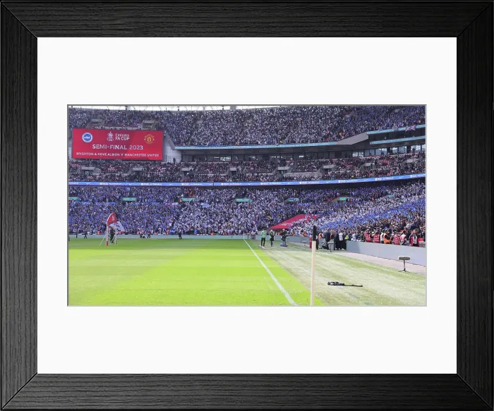 Framed Print : FA Cup Semi-Final 2022 / 23: Brighton & Hove Albion vs Manchester United - Showdown at Wembley (23APR23) Framed Print : FA Cup Semi-Final 2022 / 23: Brighton & Hove Albion vs Manchester United - Showdown at Wembley (23APR23)