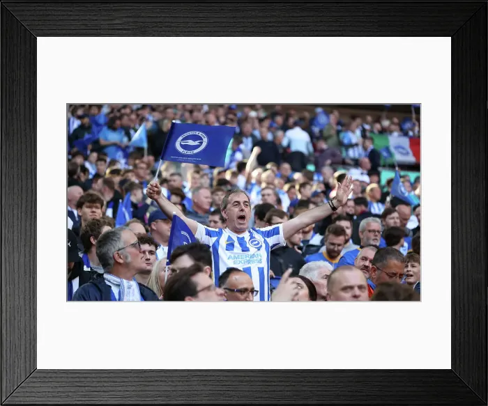 Framed Print : Sea of Albion: FA Cup Semi-Final Showdown at Wembley (23APR23) vs Manchester United