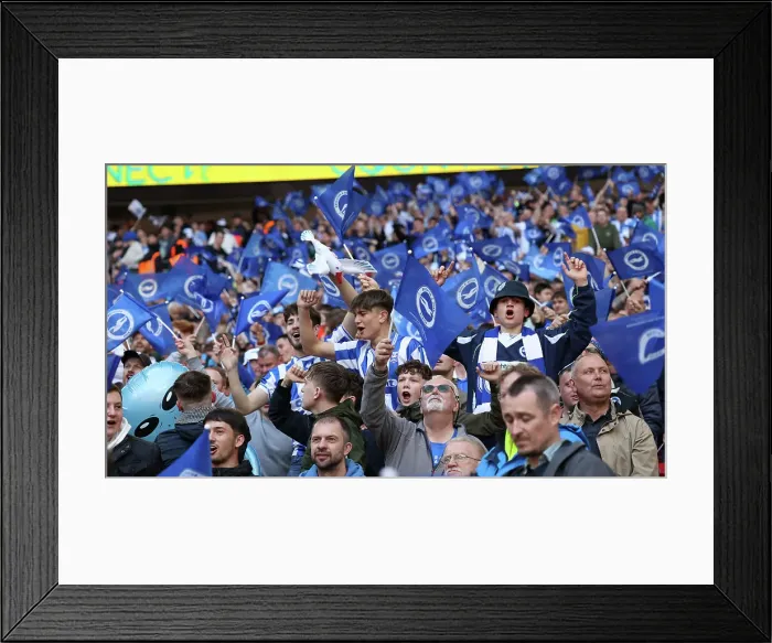 Framed Print : Sea of Passion: Brighton and Hove Albion Fans at the FA Cup Semi-Final vs Manchester United (23APR23) Framed Print : Sea of Passion: Brighton and Hove Albion Fans at the FA Cup Semi-Final vs Manchester United (23APR23)
