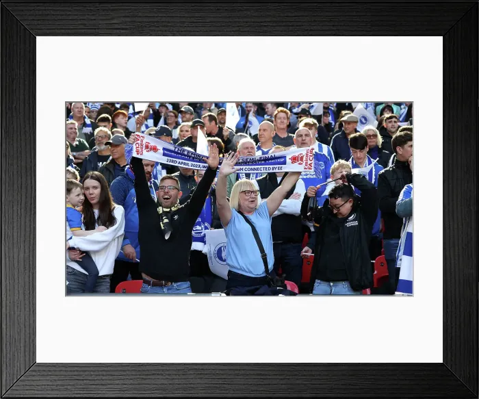 Framed Print : Sea of Albion: Brighton and Hove FA Cup Semi-Final vs Manchester United at Wembley (23APR23) Framed Print : Sea of Albion: Brighton and Hove FA Cup Semi-Final vs Manchester United at Wembley (23APR23)