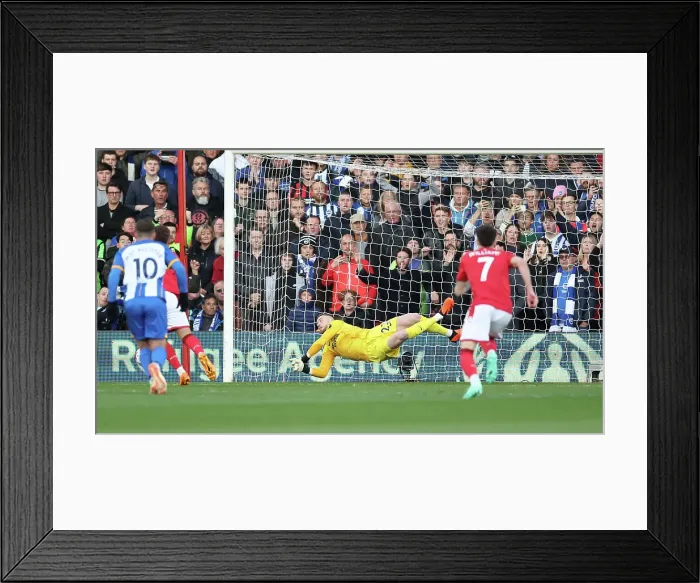Framed Print : 26APR23: Intense Premier League Battle - Nottingham Forest vs. Brighton & Hove Albion at City Ground