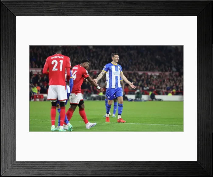 Framed Print : 26APR23: Premier League Clash - Nottingham Forest vs. Brighton & Hove Albion at City Ground